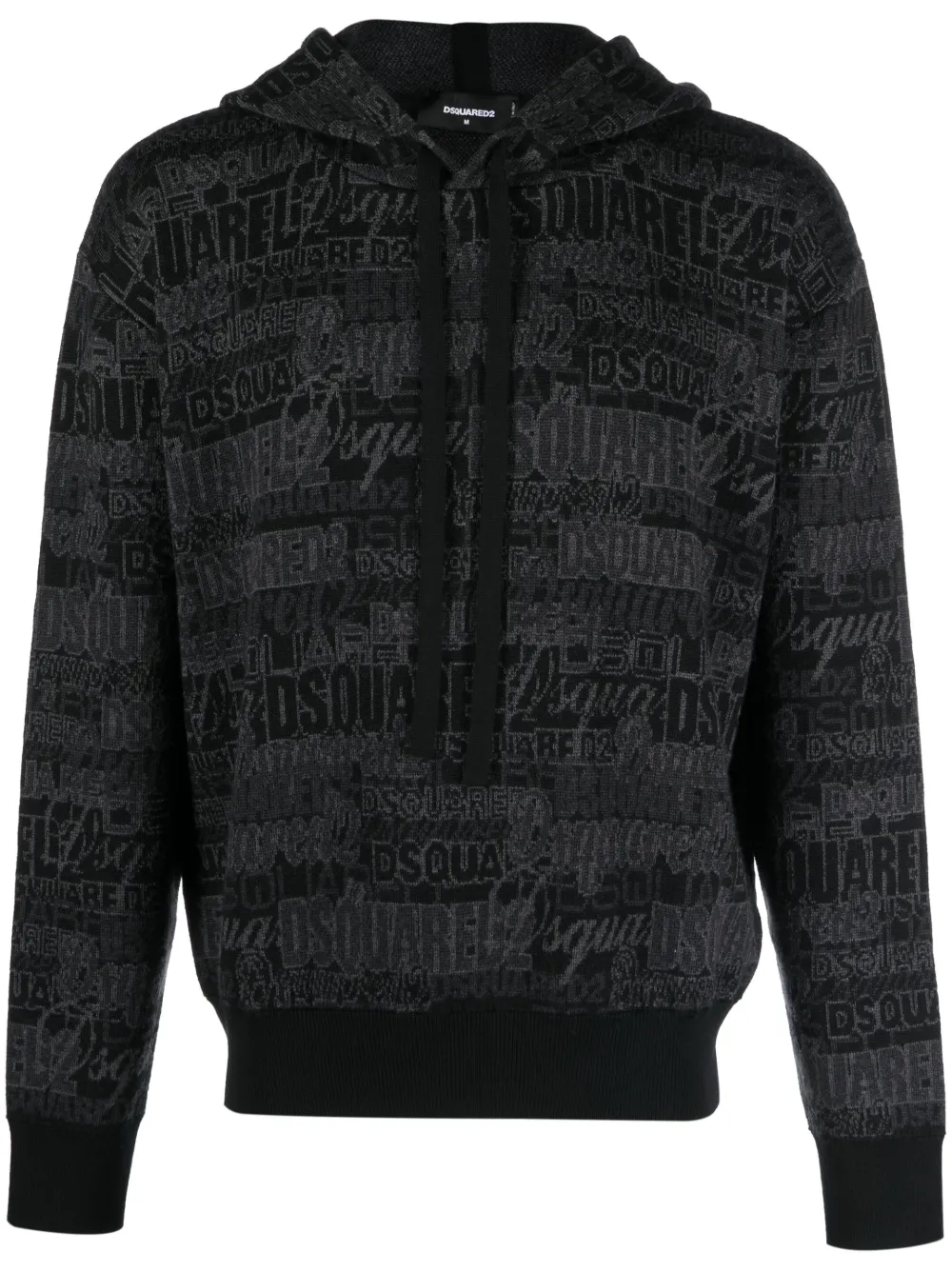 Dsquared2 intarsia-knit Drawstring Hoodie - Farfetch