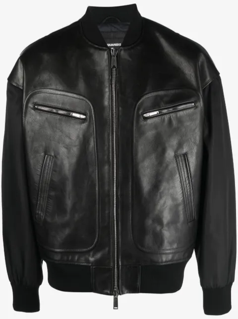 DSQUARED2 chamarra bomber con parche del logo y paneles