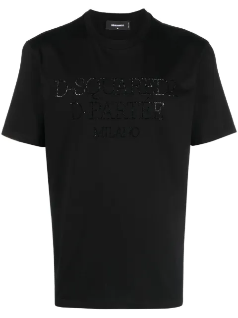 DSQUARED2 studded-logo cotton T-shirt