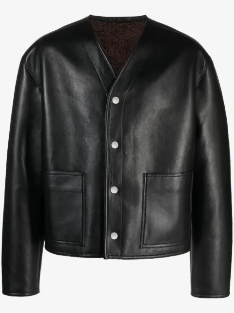 Nanushka veste bomber en cuir artificiel