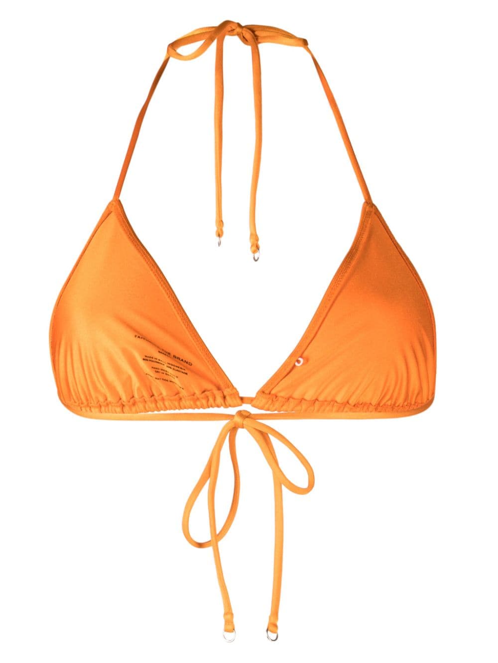 Shop Faithfull The Brand Hollis Bikini Top In Orange