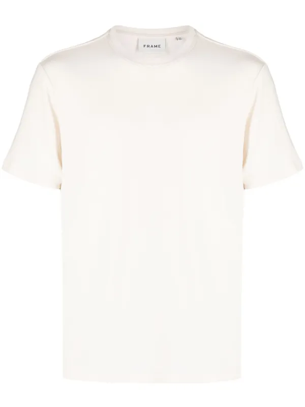 Frame Crew-neck Cotton T-shirt in Neutrals