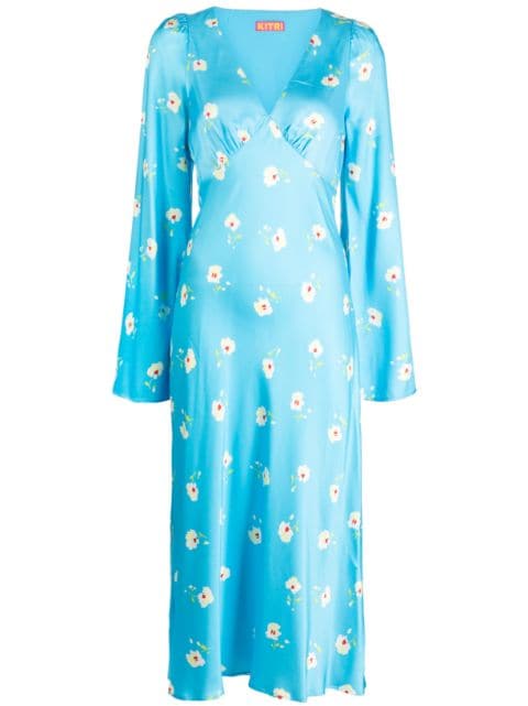 Kitri Libby floral-print midi dress