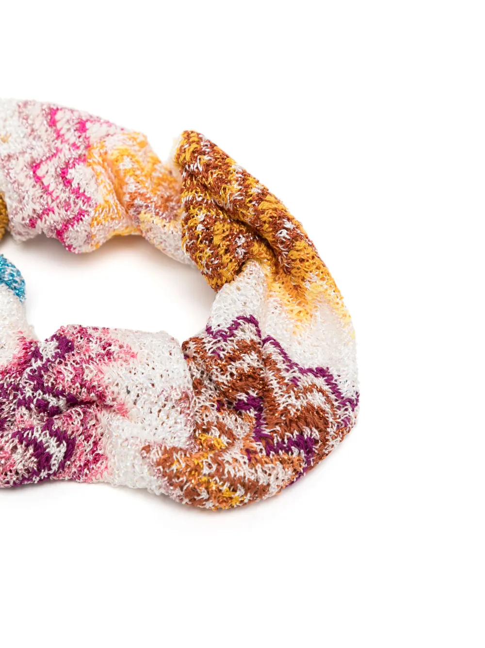 Missoni zigzag-print knitted scrunchie - Veelkleurig