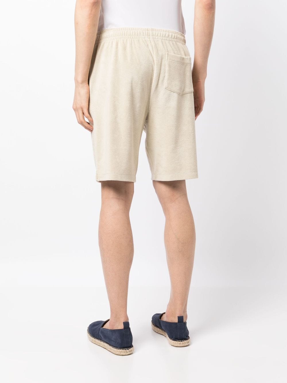 Shop Polo Ralph Lauren Terry-cloth Effect Track Shorts In Brown