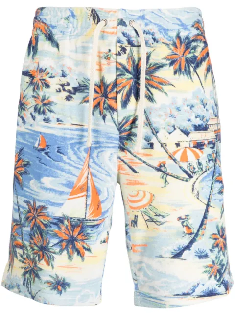 Polo Ralph Lauren Terry Palm-print track shorts 