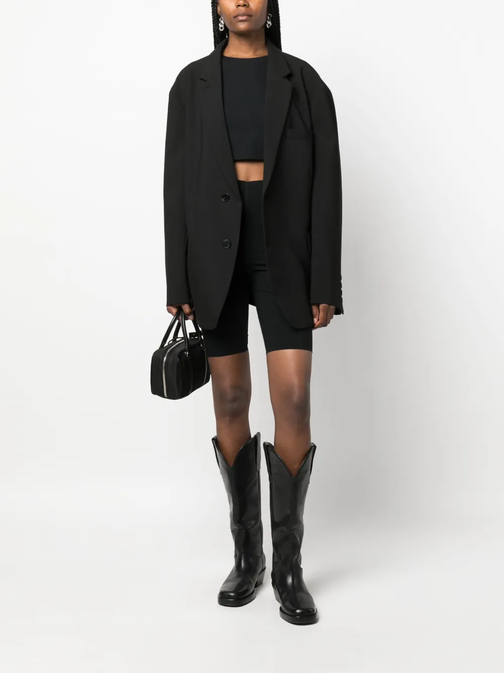 Wolford High waist bikershorts - Zwart