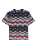 Missoni Kids zigzag-print stretch-cotton T-shirt - Blue