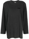 ROTATE BIRGER CHRISTENSEN sequin-logo cotton T-shirt - Black