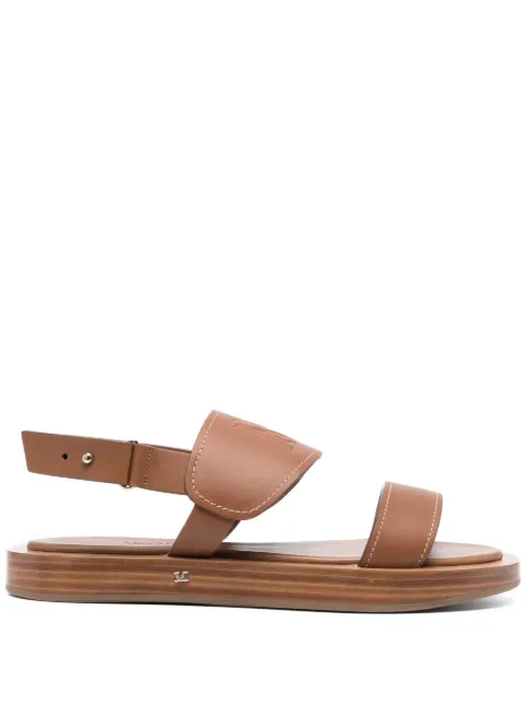 Max Mara sandalias con logo en relieve
