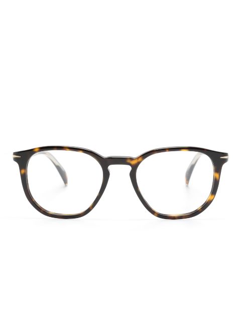 Eyewear by David Beckham tortoiseshell round-frame glasses