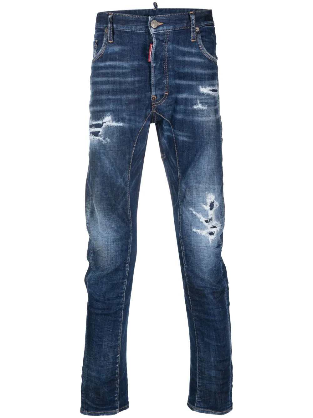 Shop Dsquared2 Ripped Slim-fit Jeans In Blue