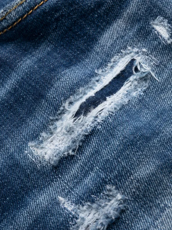 DSQUARED2 ダメージ スリムジーンズ | ブルー | FARFETCH JP