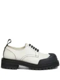 Marni Dada Army leather derby shoes - White