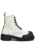 Marni Dada Army leather combat boots - White