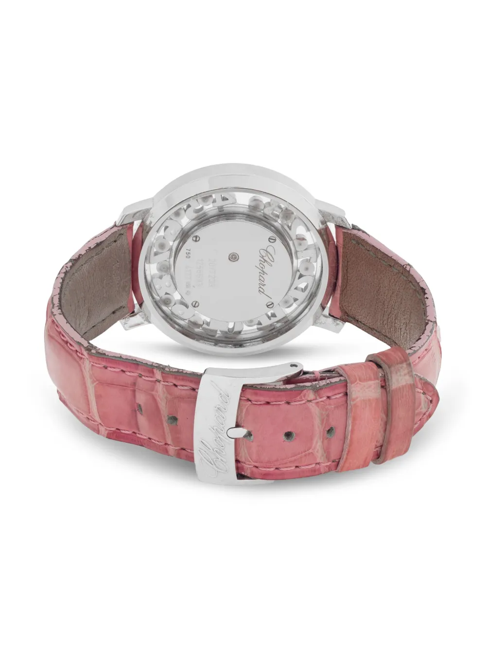 Pre-owned Chopard  Happy Diamond 36mm In Mother Of Pearl