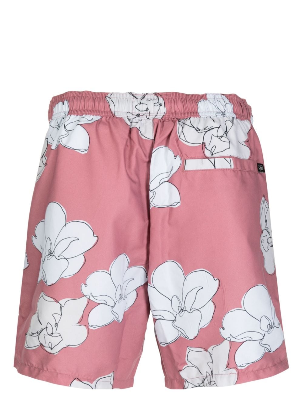 Shop Ted Baker Ampbell Floral-print Swim Shorts In Red