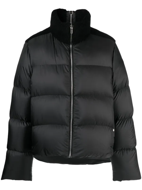 Moncler + Rick Owens Cyclopic shearling-trim Padded Jacket - Farfetch