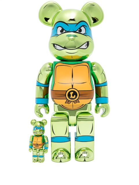 Medicom Toy x Teenage Mutant Leonardo Chrome 100% och 400% figur