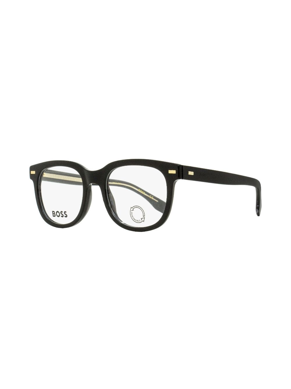 BOSS Acetate bril met vierkant montuur - Zwart