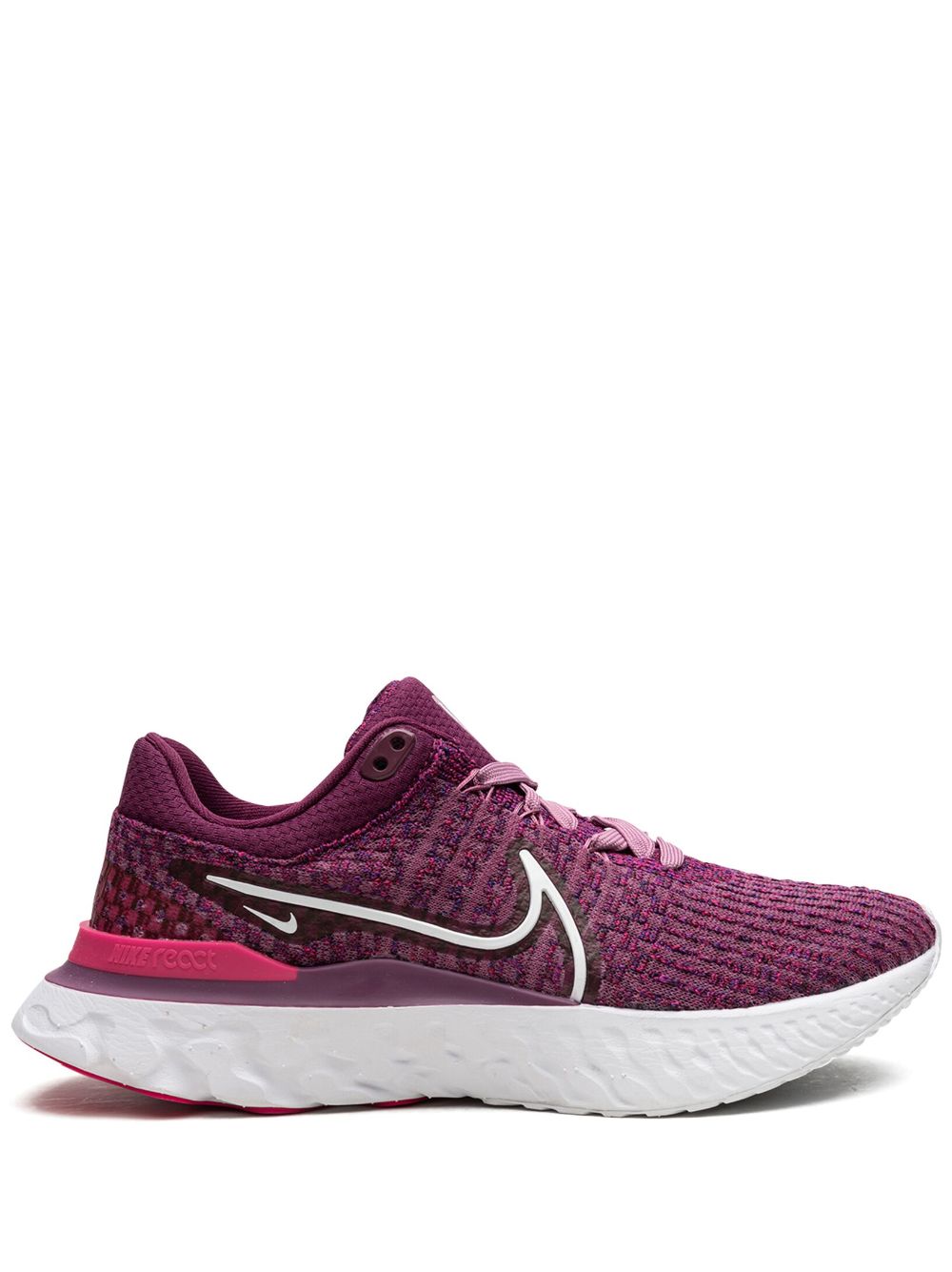 Shop Nike React Infinity Run Flyknit "sangria" Sneakers In Purple