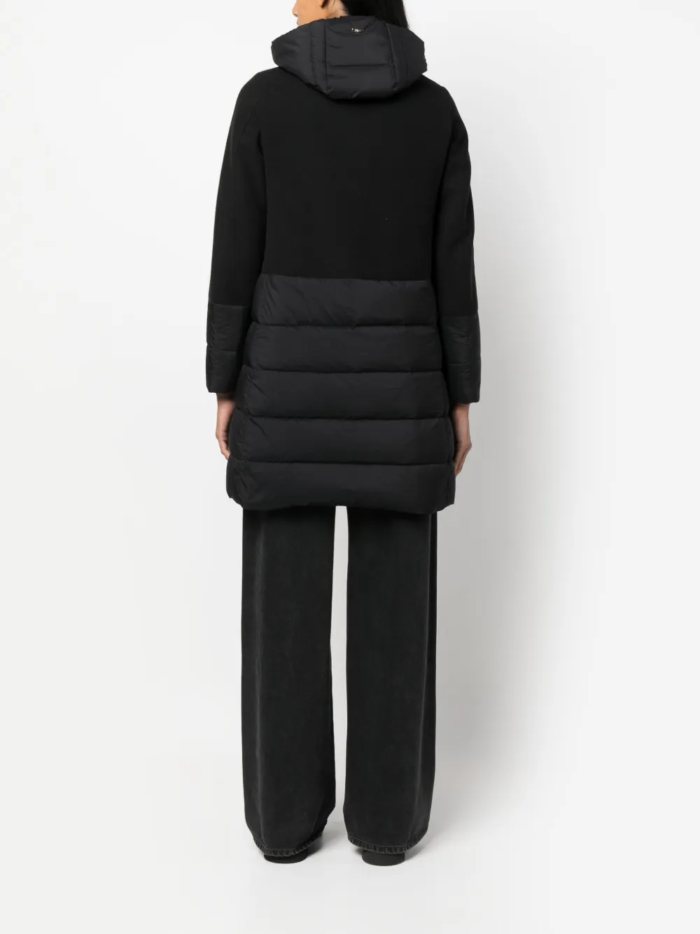 Herno Padded Hooded Coat In Black