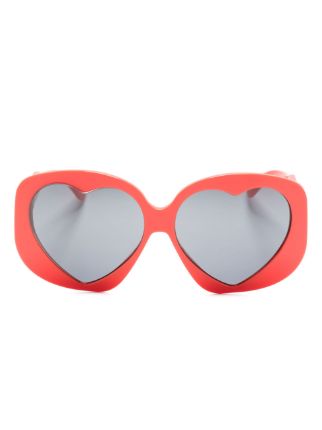 Moschino heart discount sunglasses red