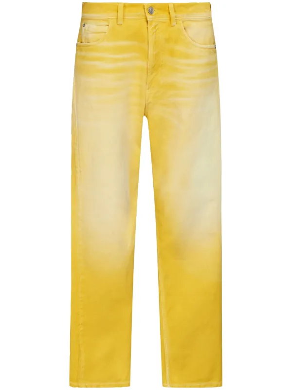 Marni Overdyed straight-leg Jeans | Yellow | FARFETCH