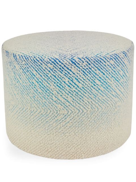 Missoni Home Brouges zigzag-woven cylindrical pouf,