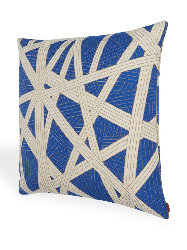 Missoni Home Nastri ジオメトリックパターン クッション | ブルー