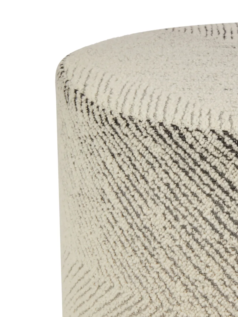  Missoni Home Brogues Zigzag-woven Cylindrical Pouf - Black 