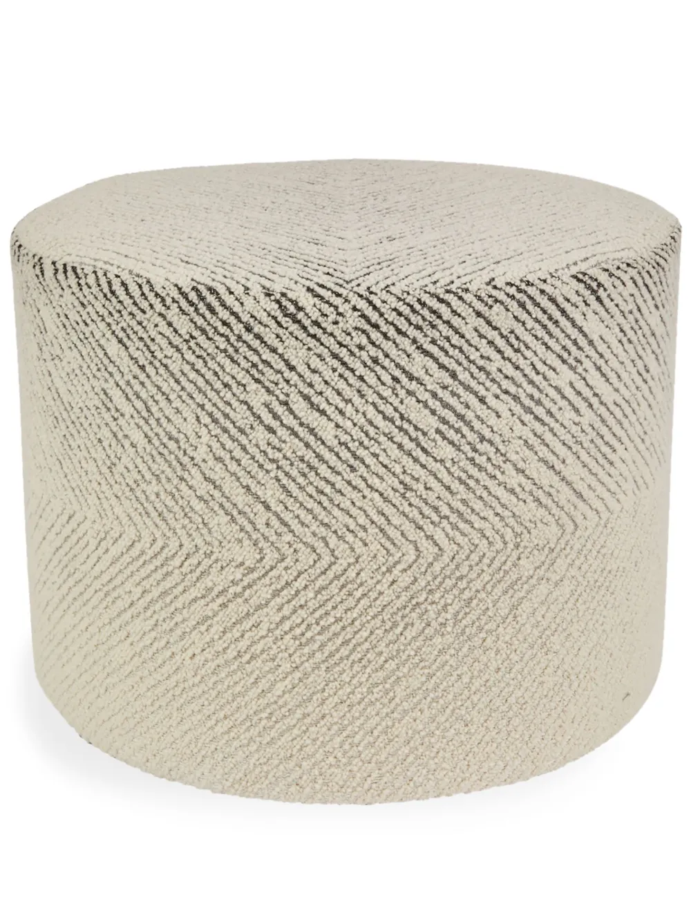 Missoni Home Brouges zigzag-woven cylindrical pouf, - Black
