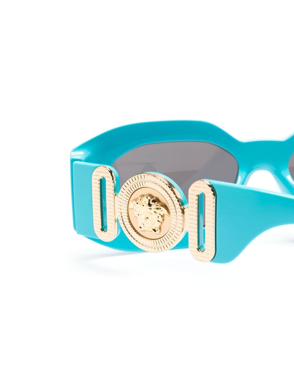 Shop Versace Maxi Medusa Biggie Tinted Sunglasses In Blue