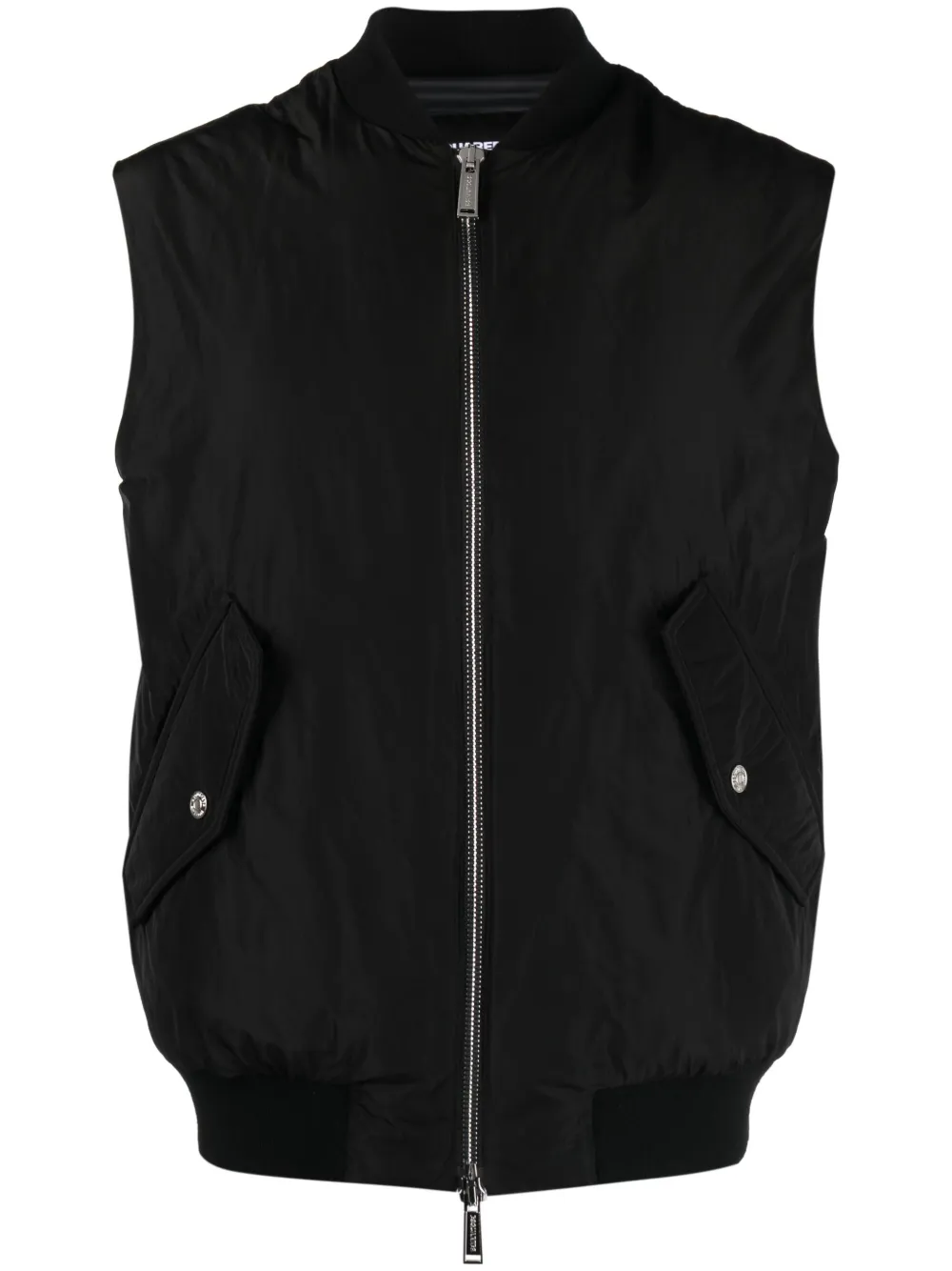 logo-embroidered padded jacket