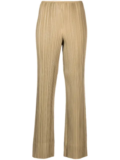 Nanushka Emae pleated faux-leather trousers