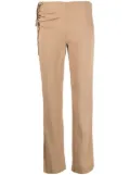 Christopher Esber Bertoia ruched slim-fit trousers - Neutrals