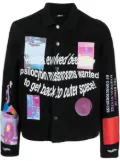 MSFTSrep graphic-print denim jacket - Black
