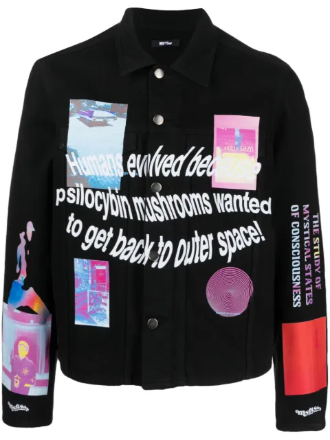 MSFTSrep graphic-print denim jacket