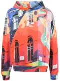 MSFTSrep graphic-print cotton hoodie - Blue