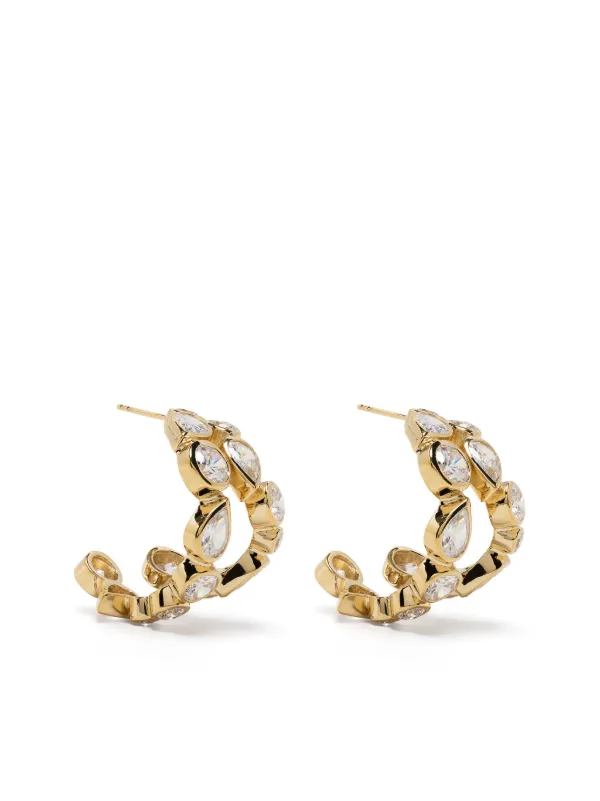 Olive leaf top hoop earrings tiffany