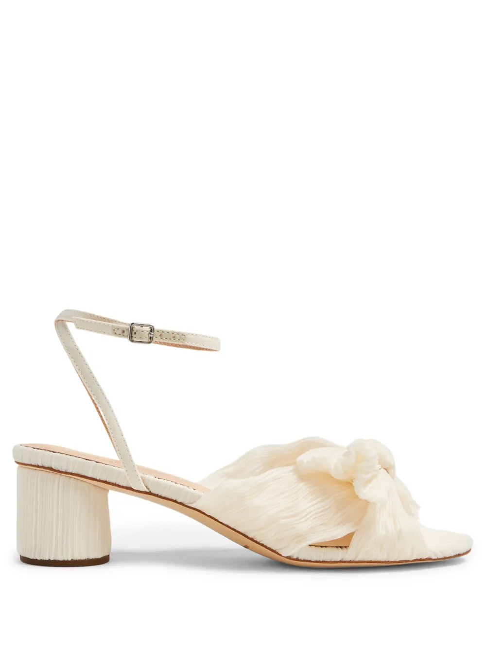 Dahlia 50mm pleated bow sandals