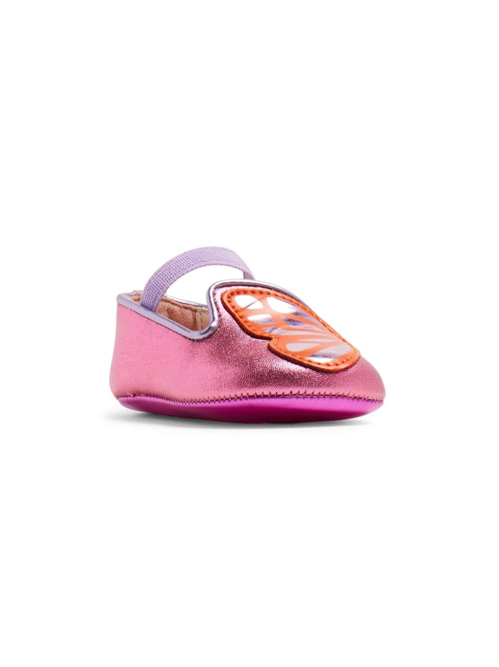 Shop Sophia Webster Mini Butterfly Wing-embellished Ballerina Shoes In Pink