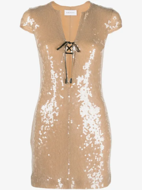 16Arlington vestido corto manga corta bordado con lentejuelas