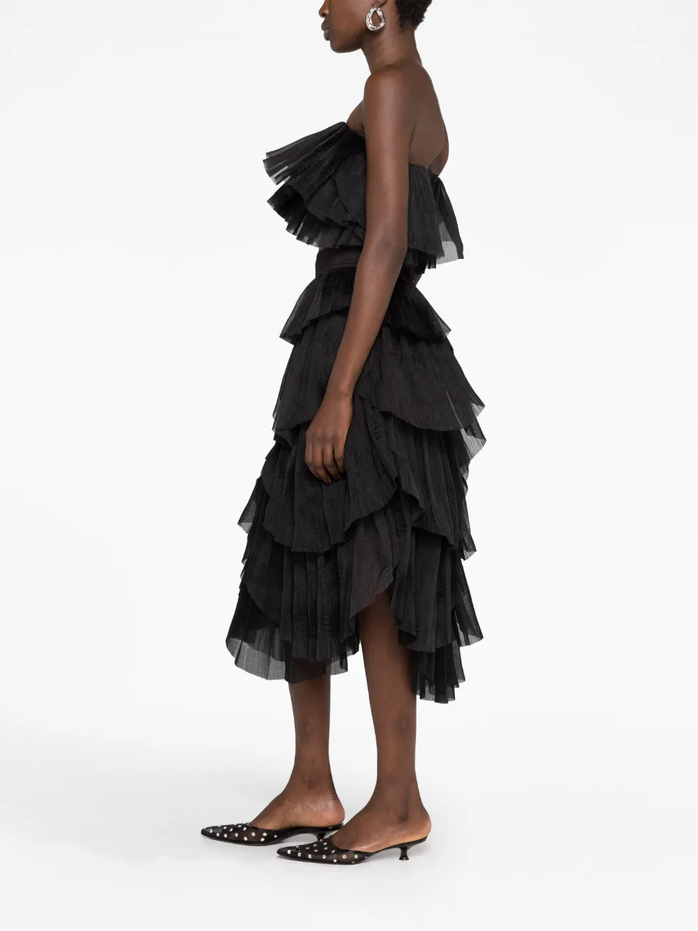 image 4 of aje elsie 褶饰紧胸抹胸式上衣