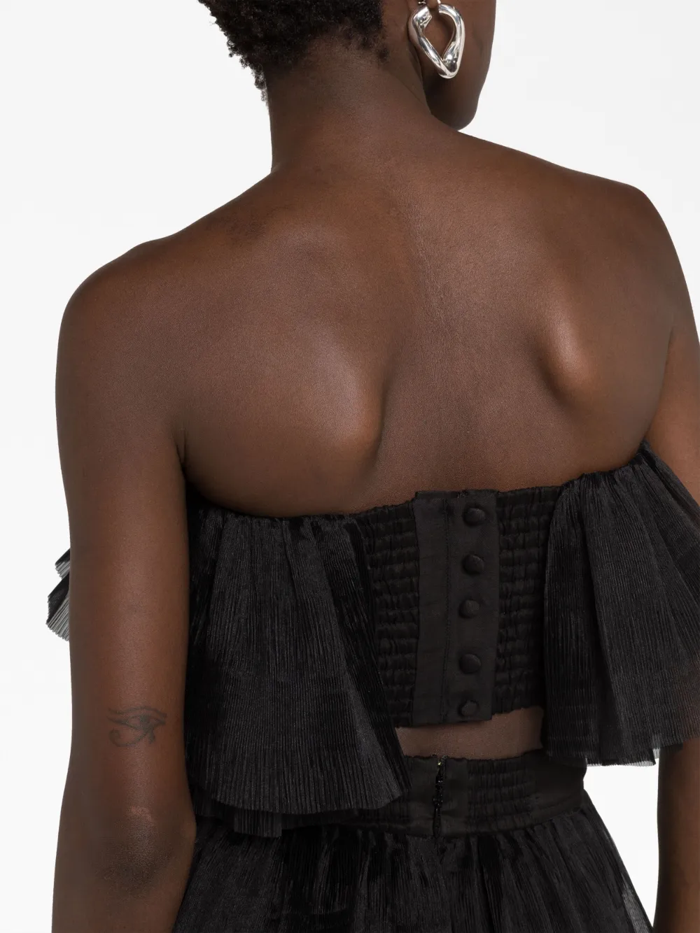 image 3 of aje elsie 褶饰紧胸抹胸式上衣