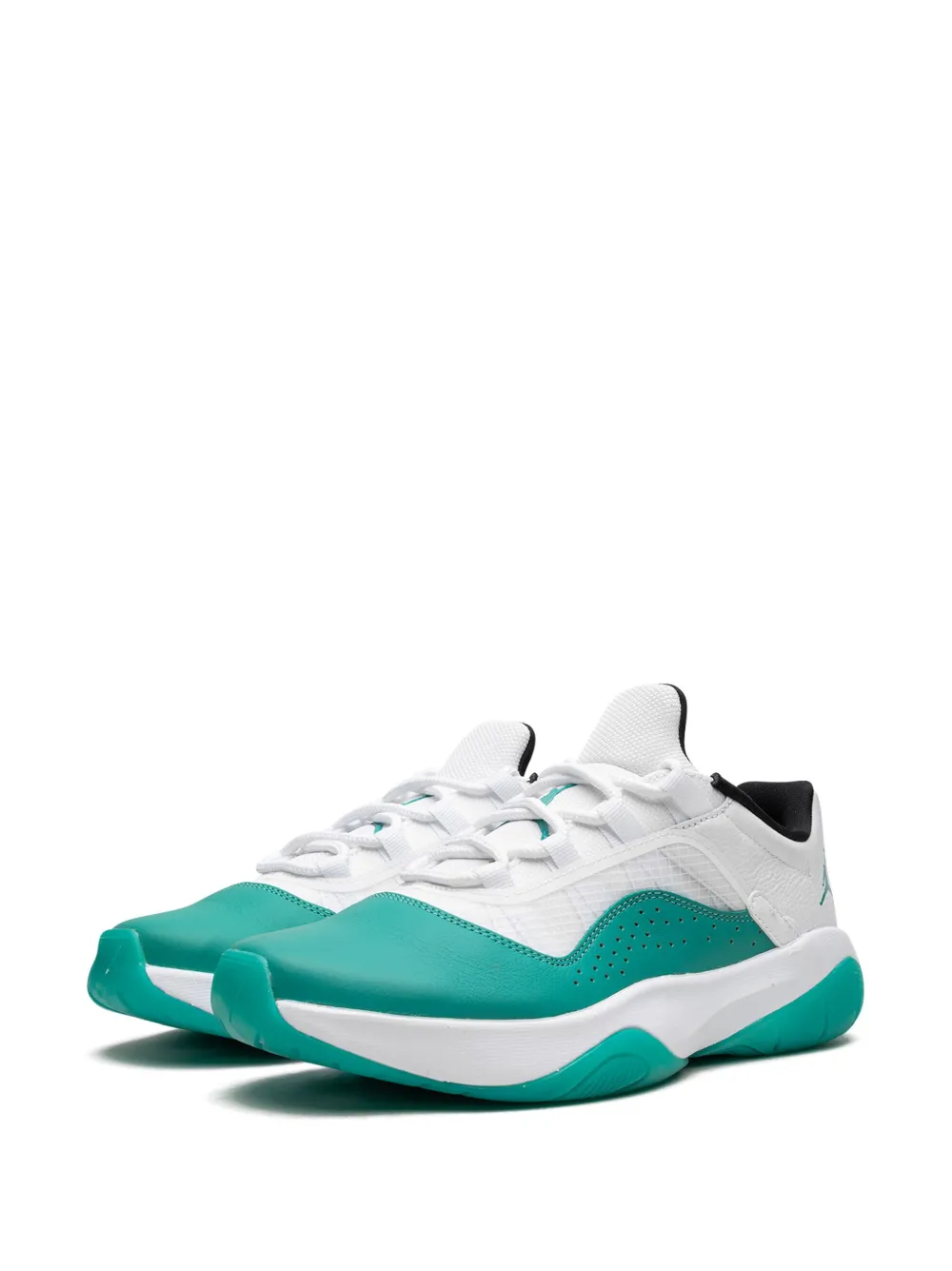 Shop Jordan Air  11 Cmft Low "emerald" Sneakers In White/emerald-black