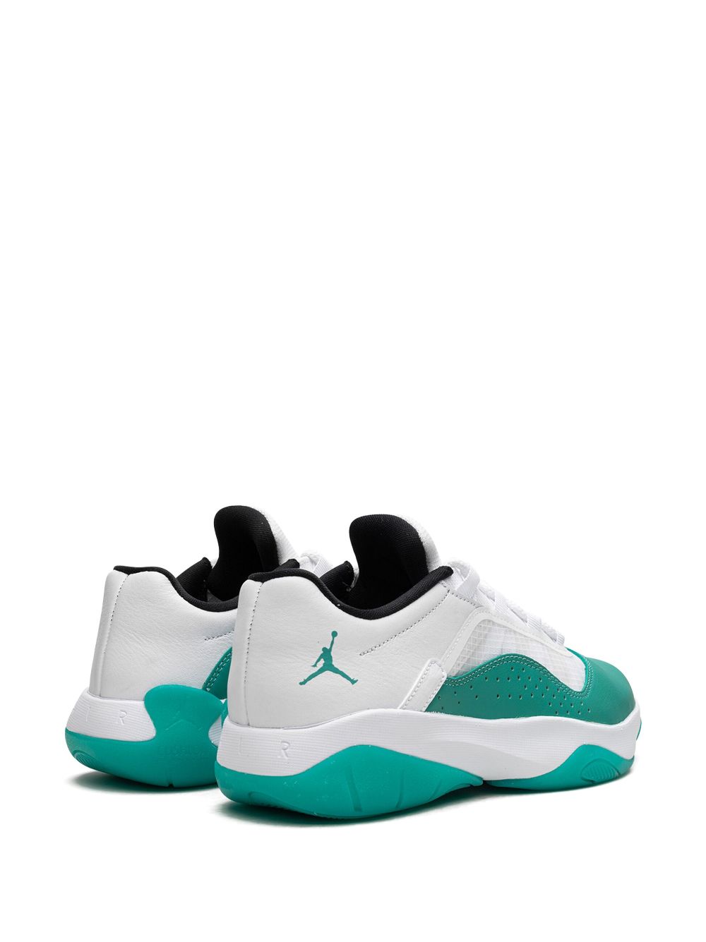Shop Jordan Air  11 Cmft Low "emerald" Sneakers In White/emerald-black