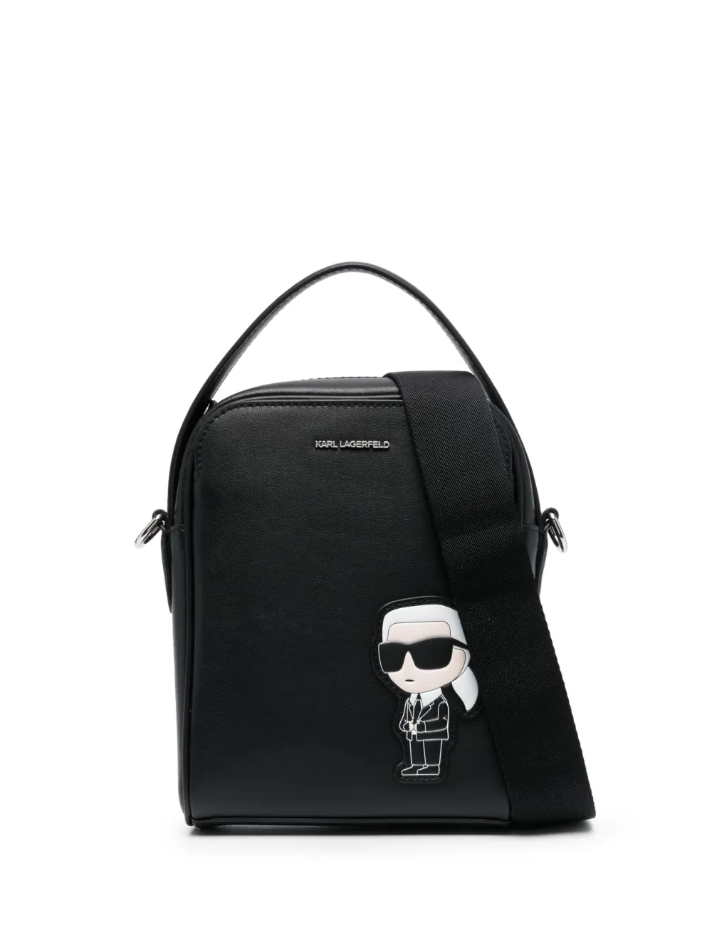 KARL LAGERFELD LOGO-PLAQUE DETAIL TOTE BAG