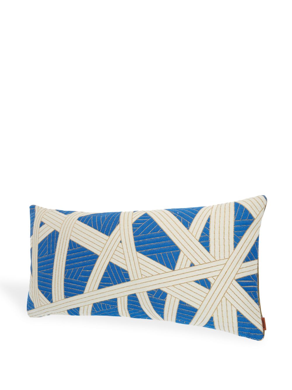 Shop Missoni Nastri Rectangular Cushion In Blue