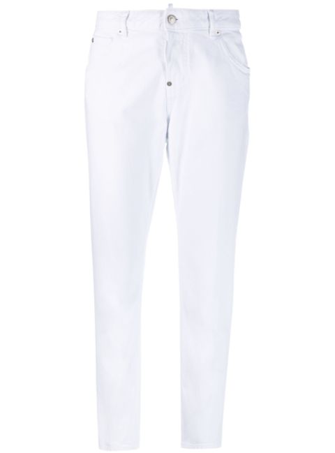 DSQUARED2 White Bull cropped jeans Women